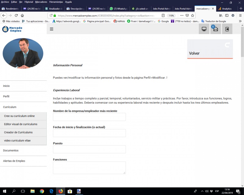 creador de curriculum online Mercado Empleo